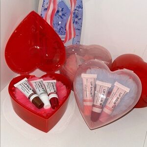 Heart-Shaped Lip Balm and Scrunchie Set